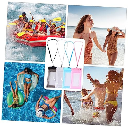LABRIMP Handytasche zum Schwimmen für Wasseraktivitäten 4 Stück zufällige Farbe wasserdichte Tasche für Handy und Schlüssel