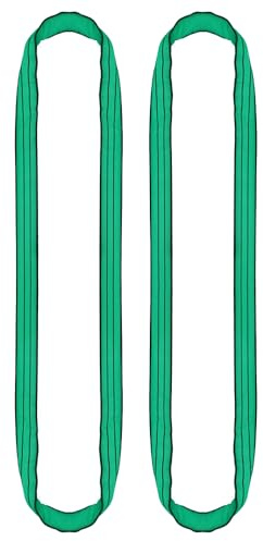 PONSA - Hebeschlinge - Rundschlinge Schlupf Hebeband 6m Umfang, 3 m Nutzlänge - Polyester - EN 1492-2 Norm - Tragkraft bis zu 2000 kg (Pack 2 STK.)