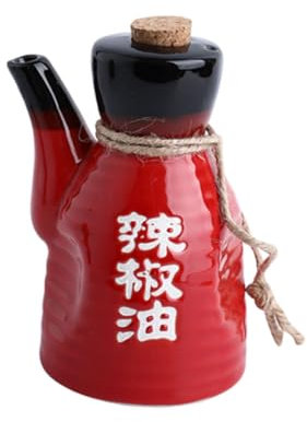 VINTORKY Gewürzflasche Aus Keramik Ölspender Im Japanischen Stil Soßenbehälter Für Küche Glasflasche Für Flüssige Gewürze Praktisches Küchenzubehör