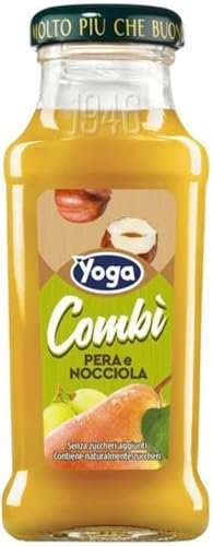Yoga Succo di Frutta Combì Pera e Nocciola Confezione da 24 Bottiglie da 200 ml