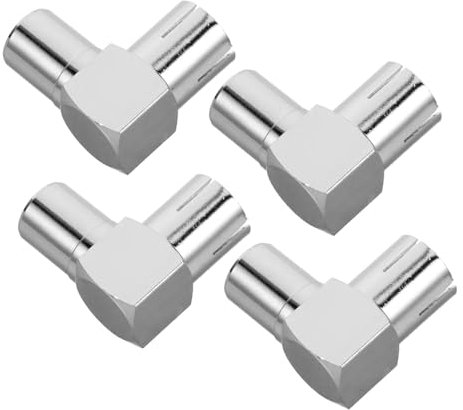 Gatuida 4piezas Adaptador de Televisión por Cable Conector de Video Forma de Adaptador de Ángulo Recto Macho Hembra para Antena de Tv