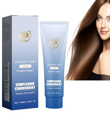 Crème lissante à la kératine, masque capillaire au collagène avec sérum d'extrait de plantes, traitement anti-frisottis, répare les cheveux abîmés, nourrit le cuir chevelu et réduit la casse des