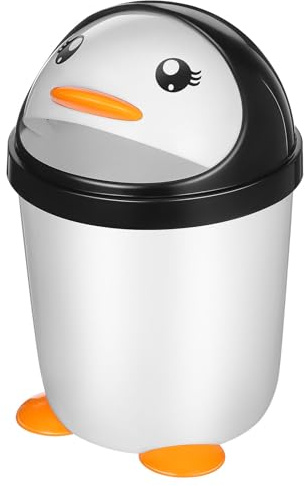 Sosoport Cestino per Rifiuti in Plastica con Coperchio a Ribalta a Forma di Animale Mini Cestino da Tavolo Base Stabile Organizer per Spazzatura Carino per Ufficio Camera da Letto