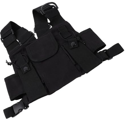 JUMPLAWN Radio Bag aus Langlebigem Kratzfestem Material Verstellbar und Robust Outdoor Brusttasche für Funkgeräte Geeignet für Männer und Frauen bei Outdoor einsätzen