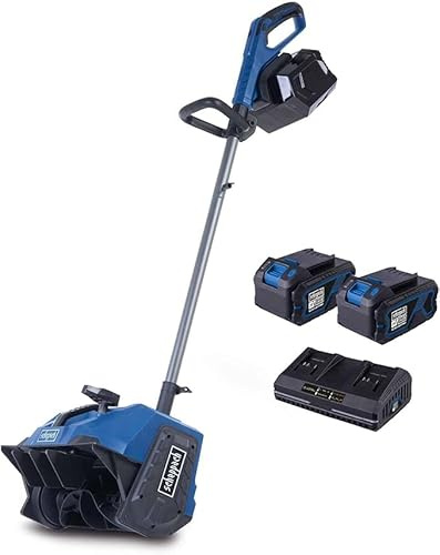 Scheppach Bateria quitanieves BC-SNB410-X | Serie IXES de 20 V | 40 cm de ancho | distancia de lanzamiento de 6 m | altura de nieve de 20 cm | dirección de expulsión ajustable | con batería de 2 x 4