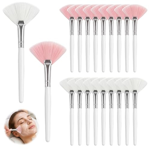 20 Pièces Pinceau Masque Visage, Poils en Nylon Doux pour la Peau