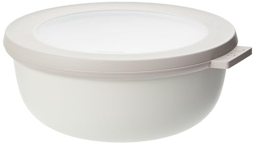 Mepal – Multi Bowl Cirqula Rectangular – Food Storage Container with Lid - Suitable as Airtight Storage Box for the Fridge & Freezer, Microwave Container & Servable Dish – 750 ml – Nordic white