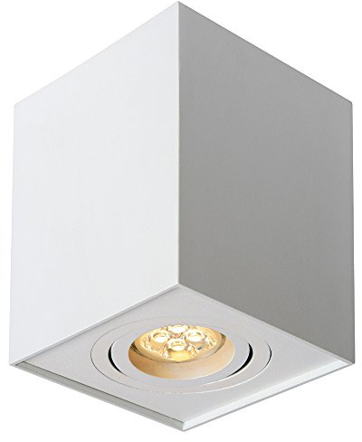 NCC-Licht LED Deckenleuchte Aufbauleuchte Deckenspot Downlight Eckig 6,5W GU10 4000K neutralweiß Aluminium weiß schwenkbar