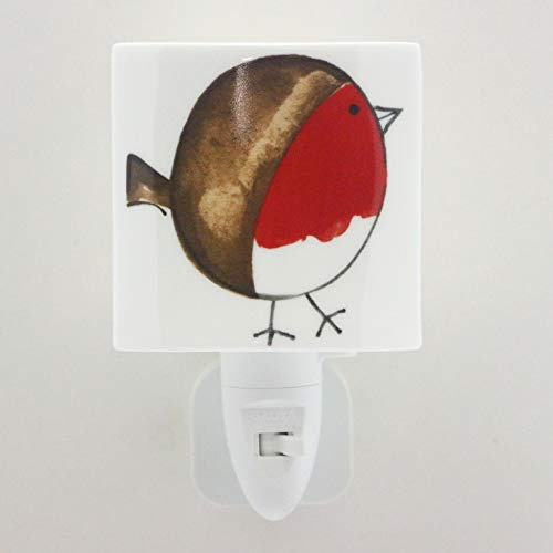 Redwood Collection LED Ceramic Night Light - Fat Robin Design