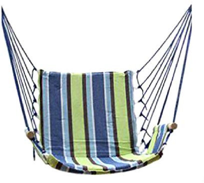 Hängematte Kinderhängesessel Baby, Hängematte Hängeschaukel Gestreift aus Baumwolle mit Querstrebe Bis 150 Kg, 55X100cm,Blueyellow