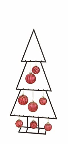 Spetebo Metall Tannenbaum für Zierschmuck - 77 cm - Deko Weihnachtsbaum Tanne schwarz Design Baum für Christbaumkugeln