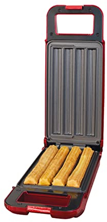 Global Gizmos Machine à Churros 700 W/Poche à Douille Incluse/Système Rotatif à 180° à Commande Thermostatique Pour Une Cuisson Parfaite/Fraîchement Cuire 4 Churros à la Fois