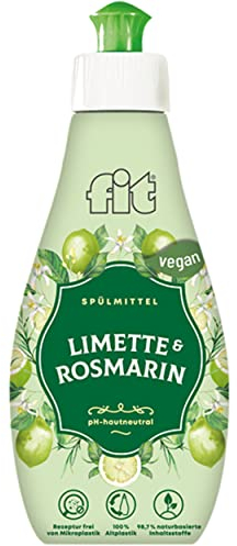 fit Spülmittel Gewürz-Edition Limette & Rosmarin, Geschirrspülmittel flüssig, biologisch abbaubares Spülmittel, fit Geschirrspülmittel nachhaltig & vegan, 400 ml