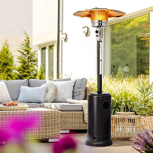 PURRL Terrassenheizer, 87 Zoll 40000 BTU Hoher Gas-Propan-Standheizer mit Rädern, Regenschirmheizer-Heizofen für gewerblichen Garten im Freien Little Surprise