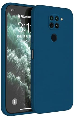 Topme Cover per Redmi Note 9 (4G) (6.53 Inches) Custodia Case, Protezione Della Pelle Della Custodia in Silicone Tpu - Blu zaffiro