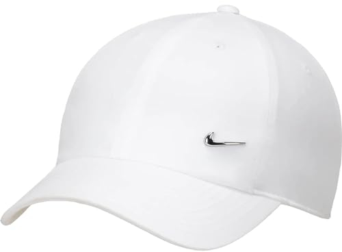 Nike Unisex Df Club Baseballkappe, White/Metallic Silver, L-XL