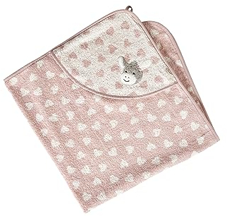 Sterntaler Kapuzen Badetuch 100 x 100 cm Esel Emmi Girl Herzen flora rose