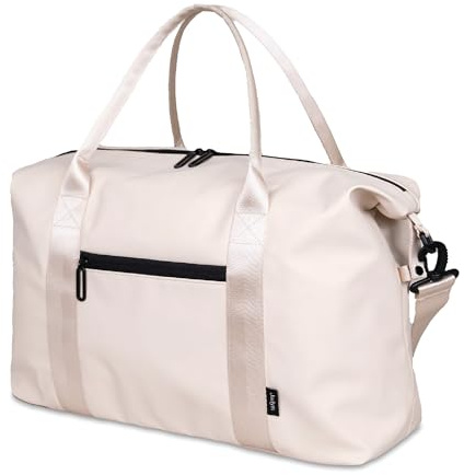 Jadyn Lola Borsa da viaggio, borsone weekender/pernottamento, borsa da palestra per donne, uomini, crema, Taglia unica, Borsa Weekender