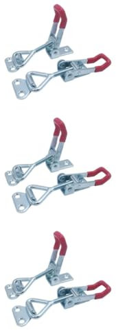 Hemobllo 6stücke Schnelleinstellbare Toggle-clamps Horizontale Haltevorrichtung Für Metallbearbeitung Schweißen Und Von Elektronik Bauweise Mit Gummispindel
