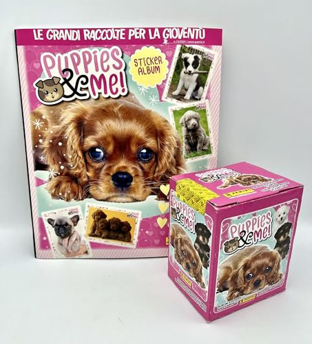 manuelkant Album adesivi Rosa 144 figurine + 36 bustine - Carta, Muro - Vinile - Cartoon - Cagnolini - Album di ritagli