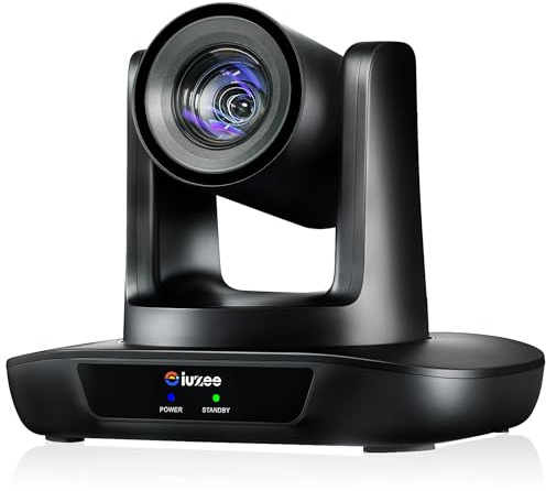 iuZee AI Auto Tracking PTZ Kamera 3G-SDI/USB3.0/HDMI/LAN IP PoE Live Streaming 20X Optische und 8X Digital Zoom Kamera 1080P 60FPS für Kirchendienste Anbetung Bildung Events vMix OBS YouTube
