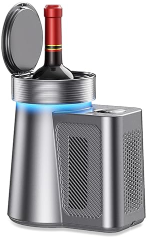 ExoticaBlend Elektrischer Weinkühler, Eimer, Einzelflasche, Champagner, eisfreier Weinkühler mit Touchscreen-Temperaturregelung, Küche, Wohnmobil, Bar, Weinzubehör für Verschiedene Weine, Champagner