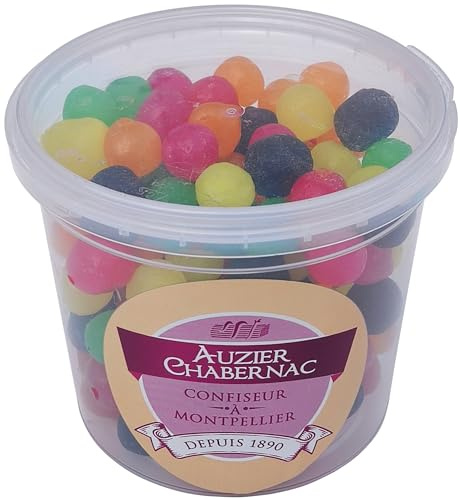 AUZIER CHABERNAC Bonbons Roule Roule billes aromatisée aux fruits - Confiserie de Tradition : (Pot 250g : Lot de 1.)