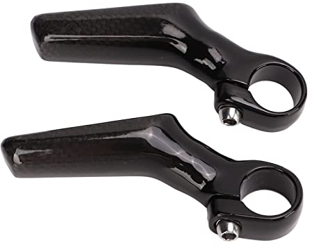 Hominas 1 Paar Fahrrad-Lenkerenden aus Kohlefaser, Mountainbike-Lenkerenden, Ergonomische Rennräder-Lenkerenden für 22,2-mm-Lenker (Matt)