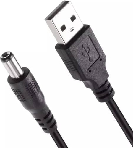 AYMBH 1M USB to DC Power Cable – 5.5mm x 2.1mm Barrel Jack for 24AWG Devices – Charge Tablets, CCTV Cameras, Bluetooth Speakers, Laptops & More