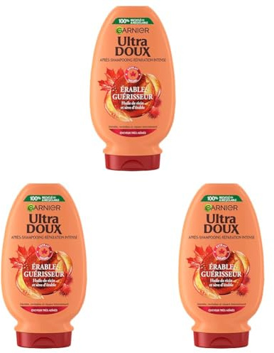 Garnier Ultra Doux Après-Shampooing Revitalisant erable 250 ml (Lot de 3)