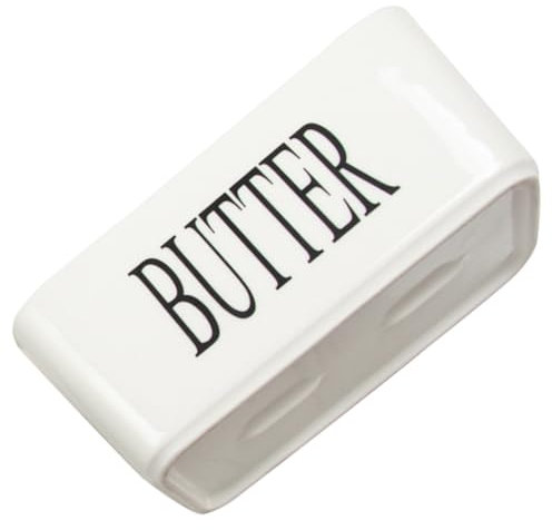 GRADENEVE Ceramic Butter Keeper Rectangle Praktische Butterdose Aus Hochwertiger Keramik Für Kühlschrank Und Tisch Langanhaltende Butteraufbewahrung Und Einfache Nutzung Alle Butterarten