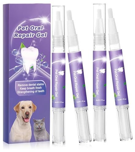 4pcs Dentifrice Chien et Chat, Spray Dentaire pour Chiens & Chats, Pet Dental Care Toothpaste, Contre Odeur Buccale/Mauvaise Haleine et Anti-Plaque et Tartre, Soin Dentaire/Nettoyage des Dents