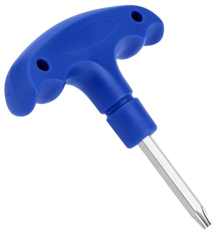 Laroal Golf Wrench Adjustable Golf Tool with Plastic Handle Stainless Steel Golf Driver Tool Golf Torque Wrench for Golf Club Driver Shaft Adapter Torque Tool Blue