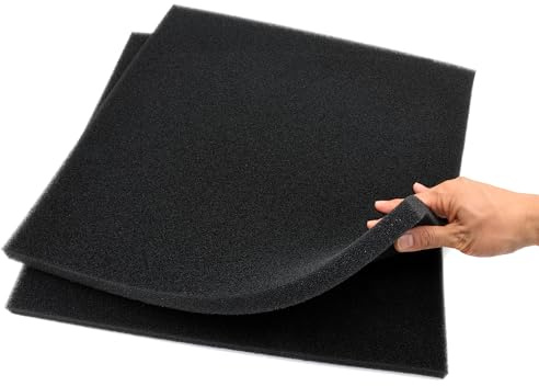 Aquarium Filter Bio Sponge Pad, Foam Sponges Filter Media, Cut fit it Filter Accessories for Fish Tanks and Ponds (18x18x0.8 (50PPI) 2 PACK)