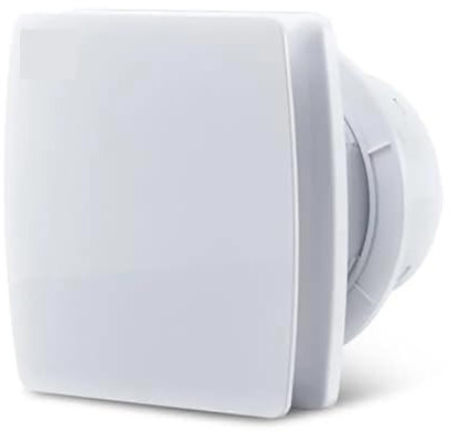 DIKAMAN Extractor de aire, Extractor de aire for baño con temporizador y sensor de humedad, silencioso, 110 CFM, for techo y pared, diseño de doble deflector, ABS Para baño de techo