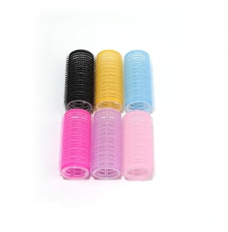 Lot de 6 bigoudis auto-adhésifs, plusieurs tailles, couleurs aléatoires (multicolore, 2,8)