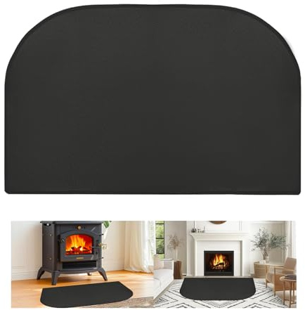 Alfombra ignífuga, resistente al calor, impermeable y fácil de limpiar, ignífuga, protege las alfombras de los pisos de chispas y brasas para quemadores de troncos, hoguera y suelo interior (50 x 80