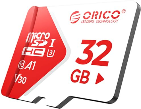 ORICO TF30 MicroSD da 32 GB, Scheda di Memoria microSDHC, Full HD, A1, C10, V30, U3 UHS-I, fino a 100 MB/s, Scheda TF per Smartphone, Dash Cam e Telecamere di Sorveglianza Private