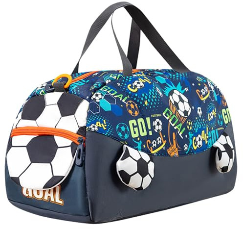 Suweir Sporttasche Kinder Schwimmtasche Jungen Mädchen Wasserdicht Badetasche Weekender Reisetasche Niedlich Outdoor Fussballtasche Duffle Bag für Reisen, Fitness, Sport, Schule