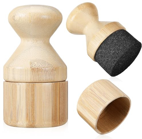 HOLIDYOYO 2 Pcs Cutting Board Oil Wax Applicator with Lid for Wooden Kitchen Utensils and Butcher Blocks Mineral Oil Sponge Care Tool for Chopping Boards Maintenance and Protection