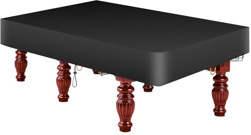 8 Feet Billiard Pool Table Cover Waterproof & Tearproof,Heavy Duty 210D Oxford Fabric Indoor & Outdoor Billiard Table Cover - Black (100LX 56WX 8“H)