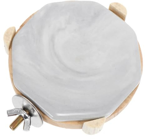 minkissy Hamster Cooling Ceramic Octagonal Board Stand, Small Animal Ice Bed for Summer Heat Relief, Pet Cooling Mat and Cushion Bed for Hamsters and Chinchillas
