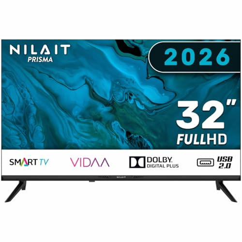 Nilait Prisma 32FD7004SVIOS 32 Smart TV LED Full HD, Sistema VIDAA, WiFi, DVB-T2/S2, USB y HDMI (32, Pulgadas)