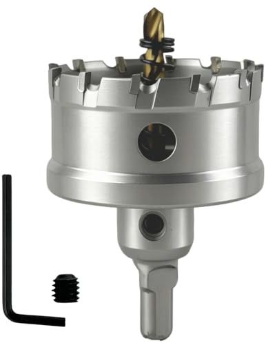 Scie Cloche 60MM Metal Foret de Scie Carbure de Tungstène pour Fer Laiton | Bi-Métal pour Inoxydable Fonte Aluminium Métal