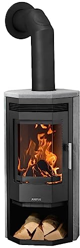 Justus 6531 23 Usedom 5 Kaminofen Stahl Schwarz/Speckstein/A+