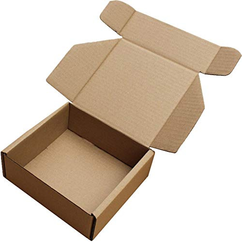WHITE OR BROWN SHIPPING CARDBOARD BOXES POSTAL MAILING GIFT PACKET SMALL PARCEL (6 x 6 x 2.5, BROWN, 50)