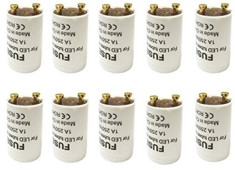 LED Starter Starterbrücke Dummy Umrüstung Starterbrück Tube Ersatz Neonröhre Überbrückung kompatibel mit T8 G13 Röhre 10x
