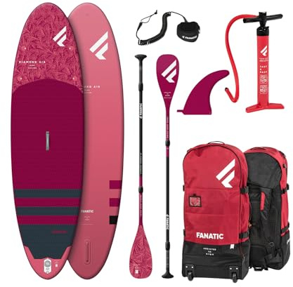 Fanatic Diamant Air 10';4 Gonflable Sup Stand Up Paddle Boarding Paquet - Conseil, Sac, Pump & Paddle - Léger