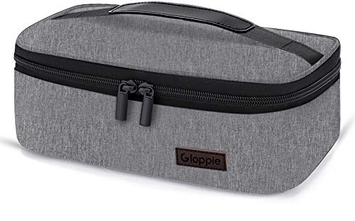 Gloppie Lunch Box Insulated Soft Bag Mini Cooler Tote Food Containers Portable for Work Office Travel,Grey