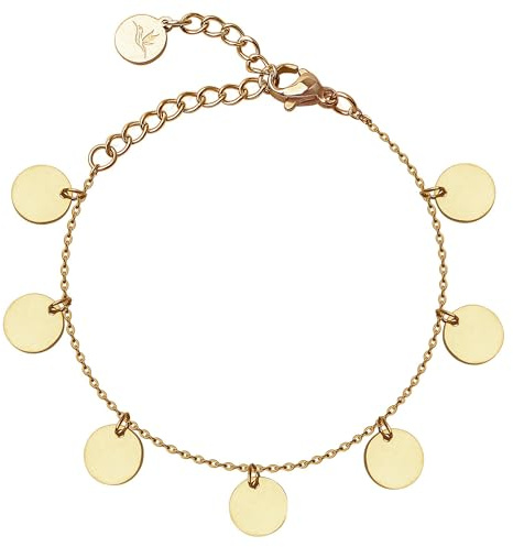 BONNYBIRD® Wasserfestes Edelstahl Boho Armband Damen in Silber, Gold und Roségold, 100% Wasserfest & Hautverträglich BonnyCoin